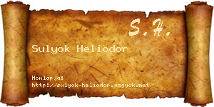 Sulyok Heliodor névjegykártya